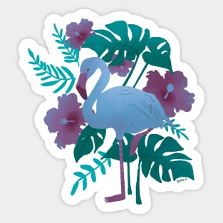 Flamingo: Midnight Paradise Sticker